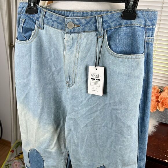 Cider Flame them in Passion Denim Jeans Sz Large - Picture 4 of 10